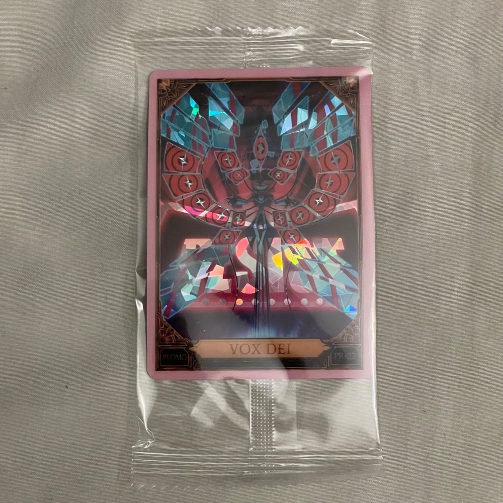 Hazbin Hotel Trading Cards Vox Dei Cracked Ice Promo Card (PR-22) IN HAND